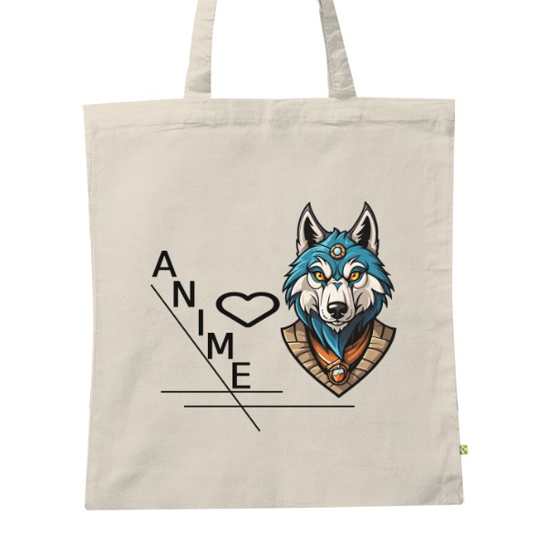 BIO plátěná taška s potiskem Anime love
