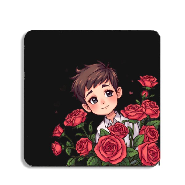 Podtácek  s potiskem Boy with roses