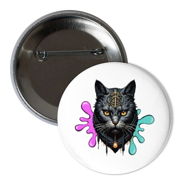 Odznáček  s potiskem Cat blots