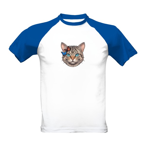 Tričko s potiskem Cat butterfly