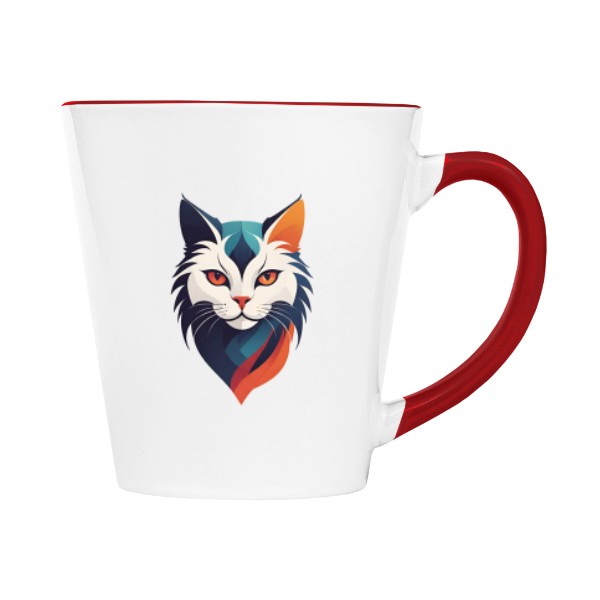 Hrnek kónický barevný s potiskem Cat colored