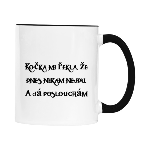 Hrnek malý barevný s potiskem Cat hláška