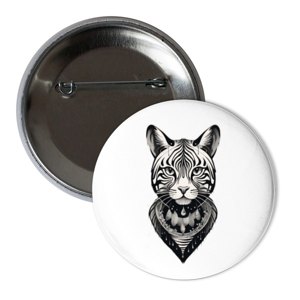 Odznáček  s potiskem Cat zebra