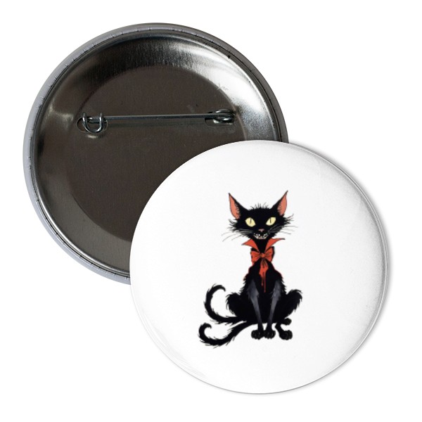 Odznáček  s potiskem Horror cat