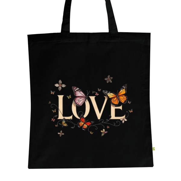 BIO plátěná taška s potiskem Love bag