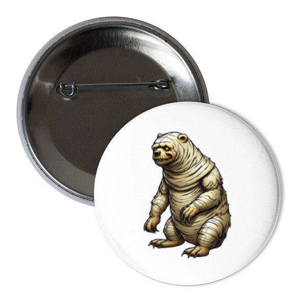 Odznáček  s potiskem medvědí mumie